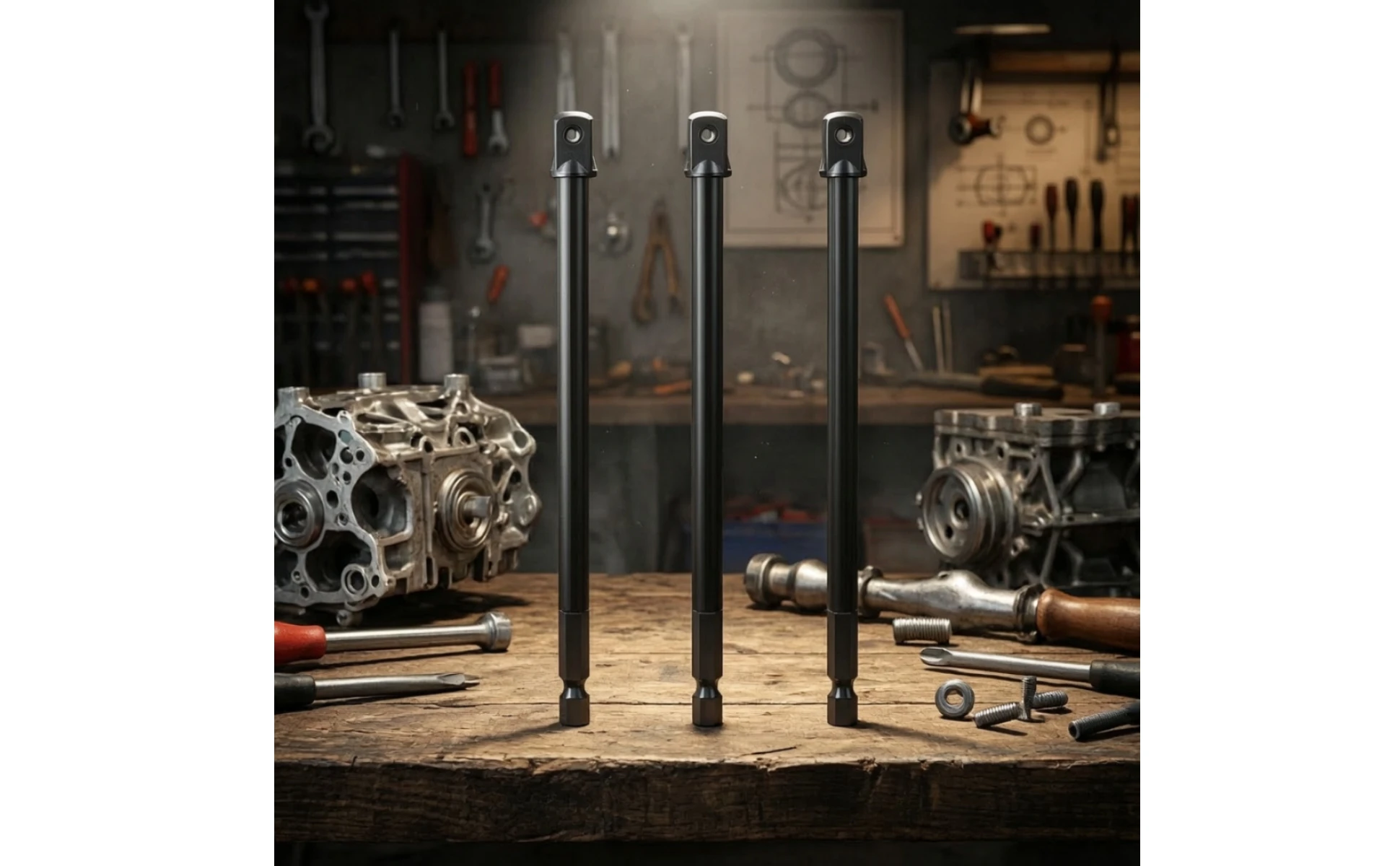 3 Pieces Extension Shaft with Square Drive Secure Hex Shank Extension Impact Wrench Adapter Locking Impact Driver Socket Adapter 3 Pieces Extension Shaft with Square Drive Secure Hex Shank Extension Impact Wrench Adapter Locking Impact Driver Socket Adapter