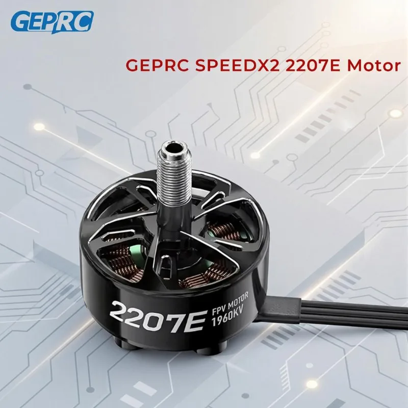 

GEPRC SPEEDX2 2207E Motor High Power High Heat Dissipation Compatible ESC 50A Suitable for 4-5inch FPV Quads Racing Multicopter