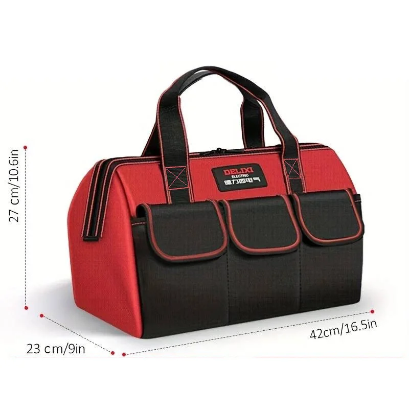 DELIXI ELECTRIC Tool Bag,Multifunctional Waterproof Storage Tool Bag,Suitable for Electricians,Plumber，Car Mechanics,Homeowners