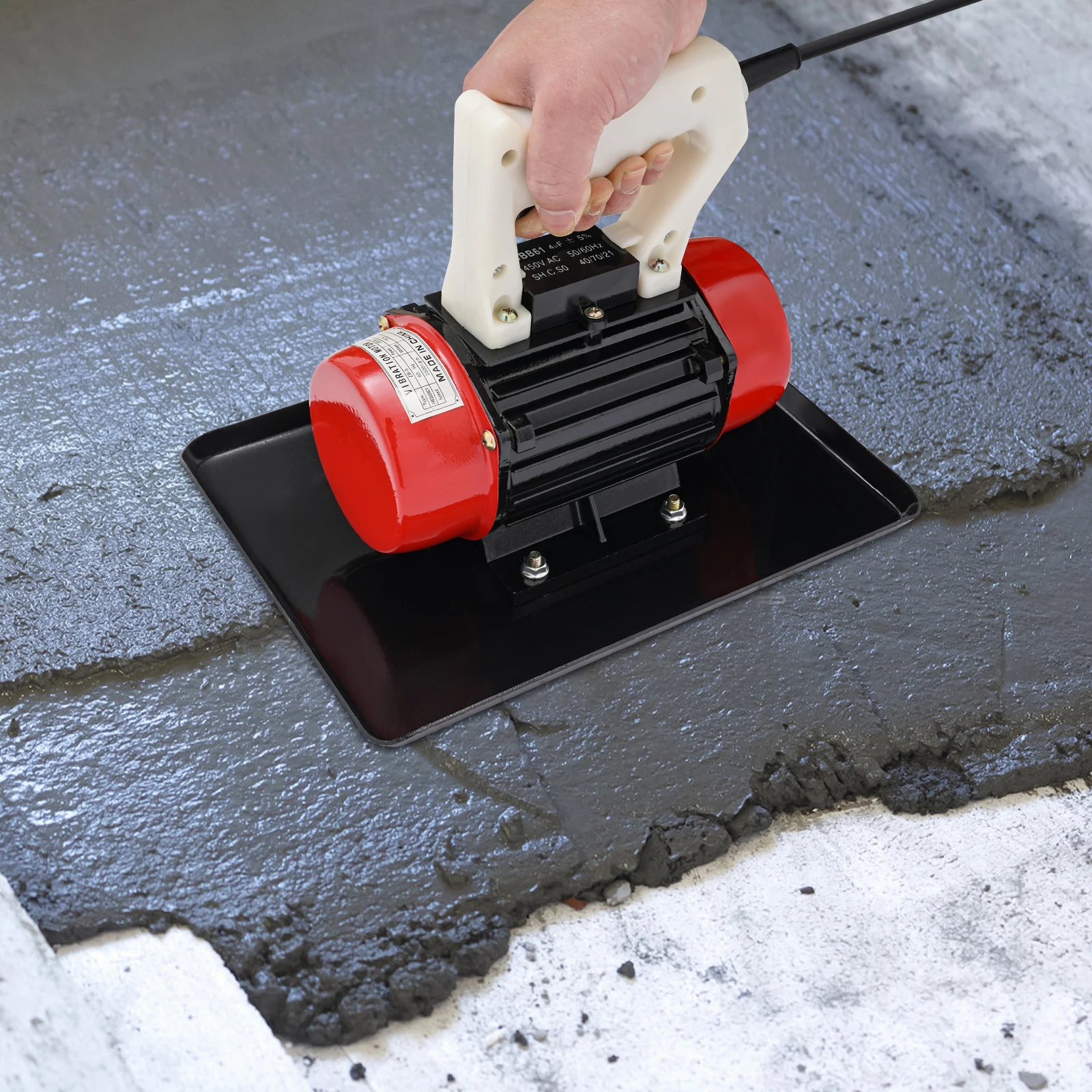 

Electric Cement Smoother 370W Copper Motor Concrete Flattener – High Efficiency 3500RPM Vibration, Lightweight 7.7Lbs Ergonomic
