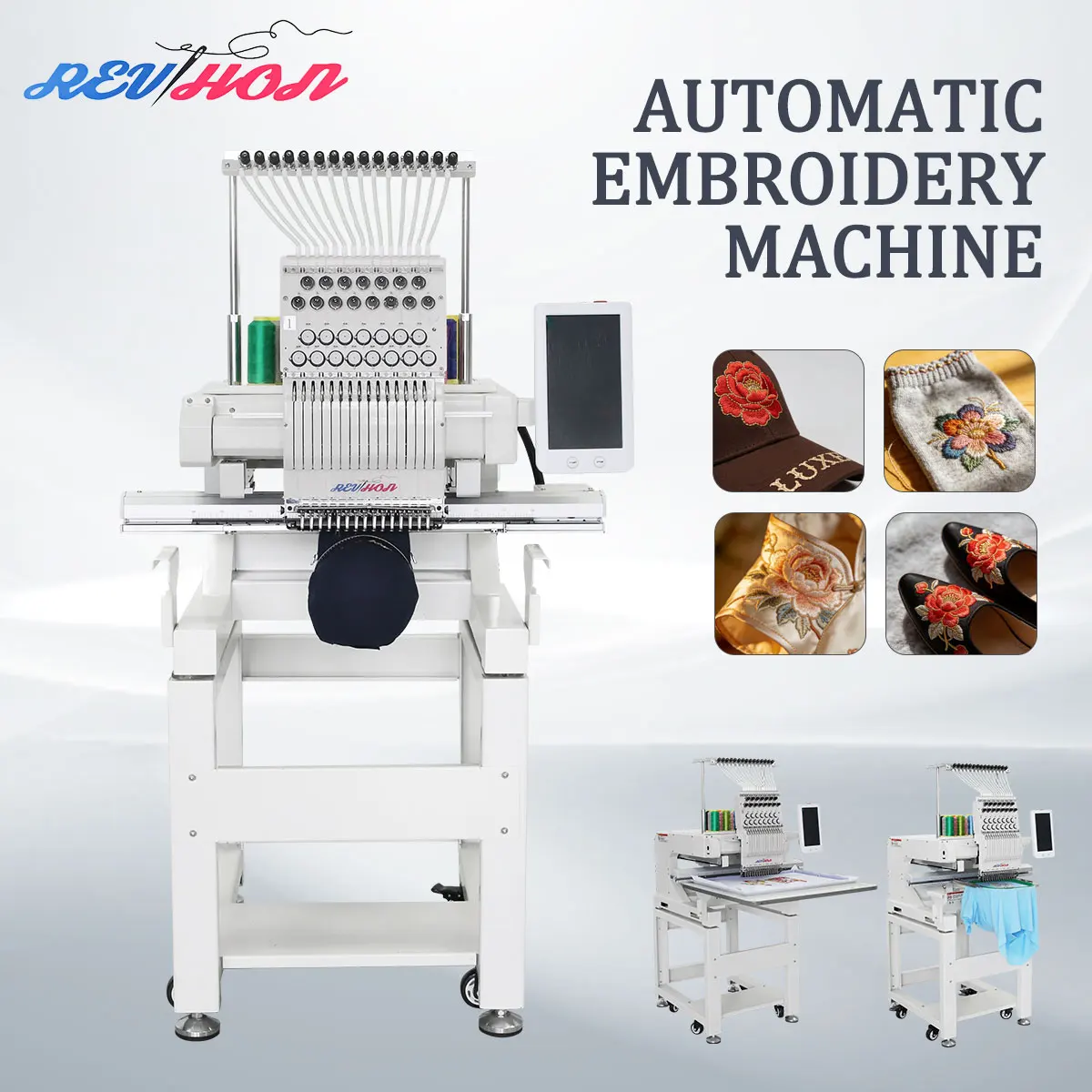 Single Head 12/15 Needle Computerized Embroidery Machine Price T-shirt  Embroidery Machine Quality for Bead Embroidery