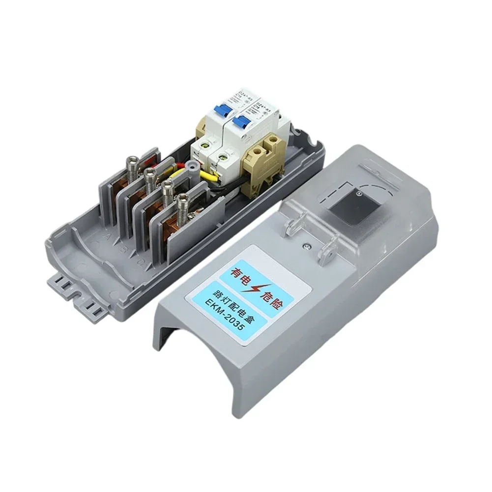 

1PC Street Light Junction Box With A Built-in 2P Circuit Breaker For EKM-2035 Distribution Box Switch Control Connectors Parts