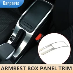 Stainless Steel Car Armrest Box Case Control Panel Cover Case Sticker for Peugeot 2008 2014 2015 2016 2017 2018 Accessories