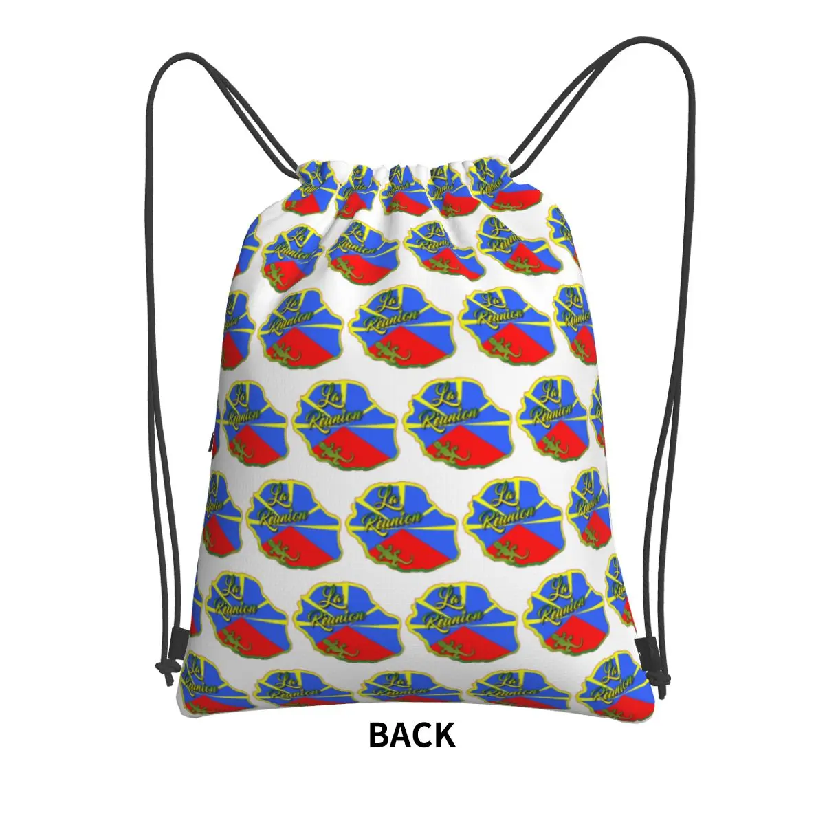 Reunion Island 974 Backpacks Multi-function Drawstring Bundle Pocket Shoes Bag Book Bags for Man Woman School
