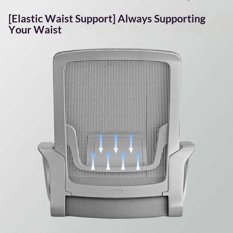 Ergonomic Office Chair Adjustable Lumbar Support Breathable Mesh High Back Swivel Rolling Computer Chair Gaming Gray White