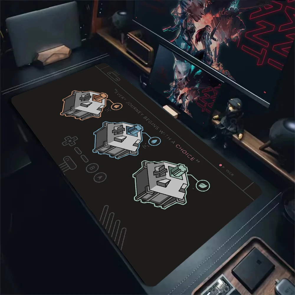 

Large gaming mouse pad multi-model key axis design desk mat rubber non-slip locking process mechanical keyboard expansion pads