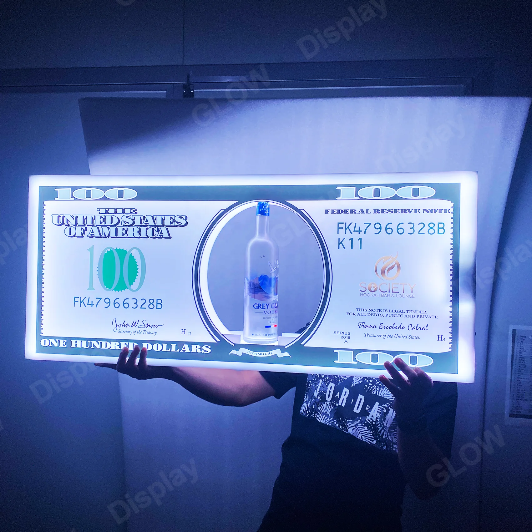 VIP Dollar Shape LED Bottle Glorifier Bottle Display Bottle Presenter for event night bar