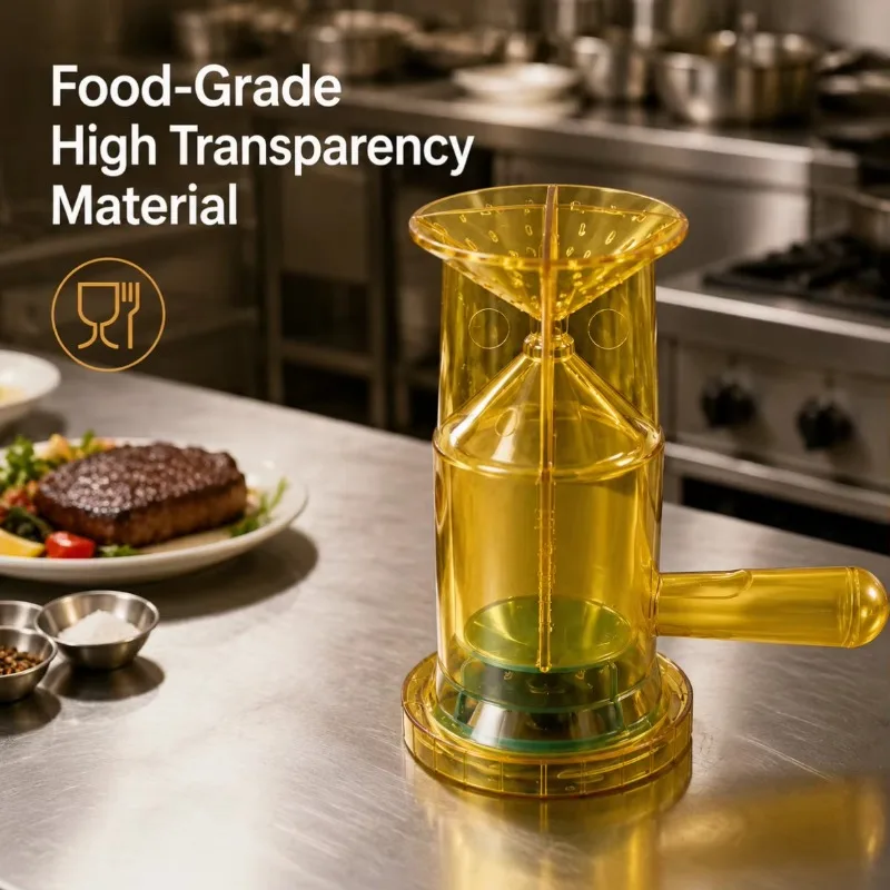 Kitchen salt spreader, 4 g fixed dose, 200 ml clear container, food grade