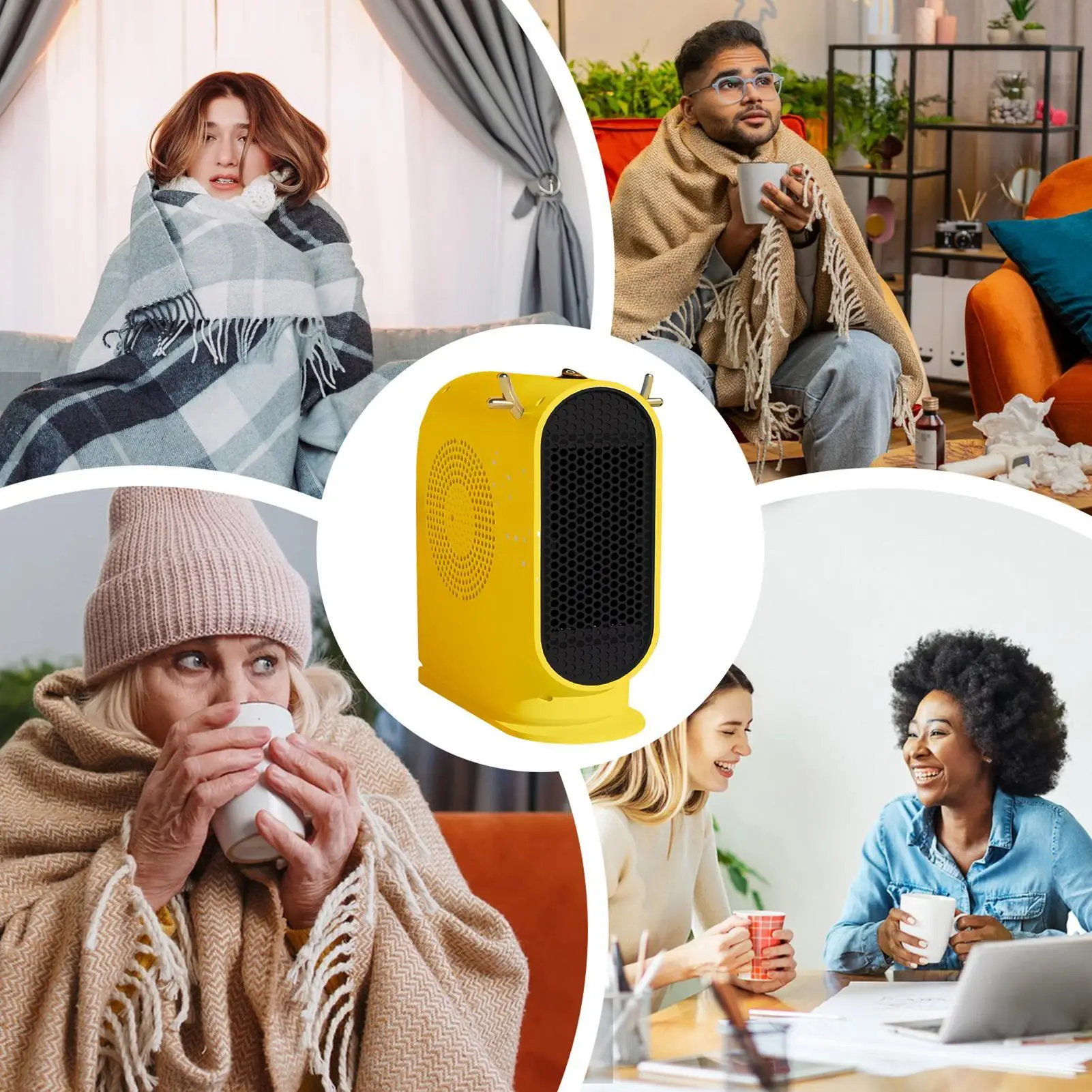 

Portable Heater With Overheat Tip-Over Protection Bedroom Thermostat Portable Space Heater For Indoor Table Shelf Office