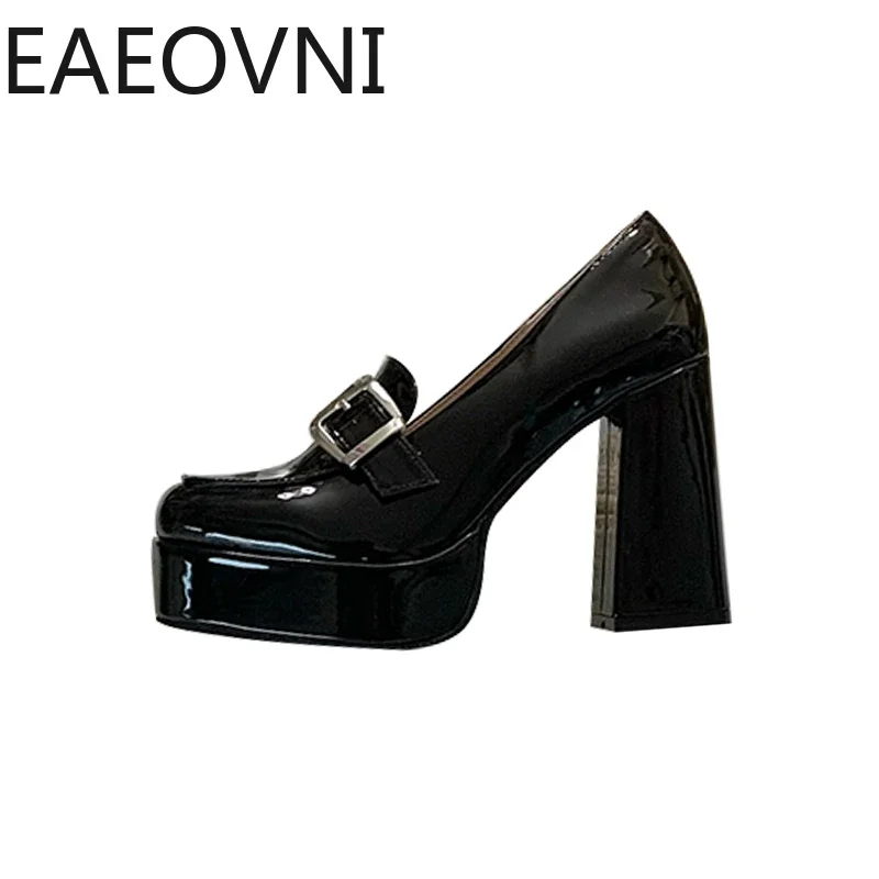 New Spring Platform Mary Jane Shoes Women\'s High Heel Shoes Fashion Casual Slip On Single Shoes Ladies College Style Pumps