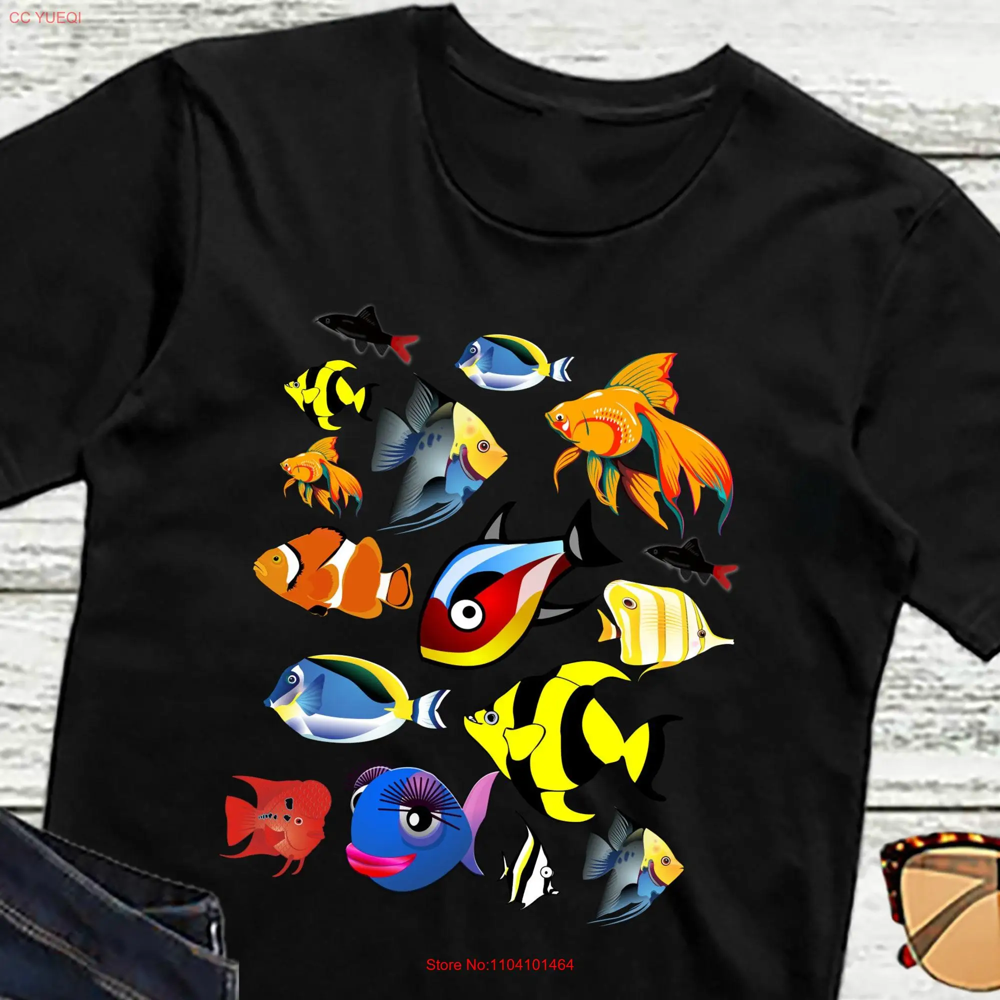 FISH TANK Aquarium T Shirt Tropical Colorful Fishkeeping Aquarists Fishkeeper Funny for Men and Women