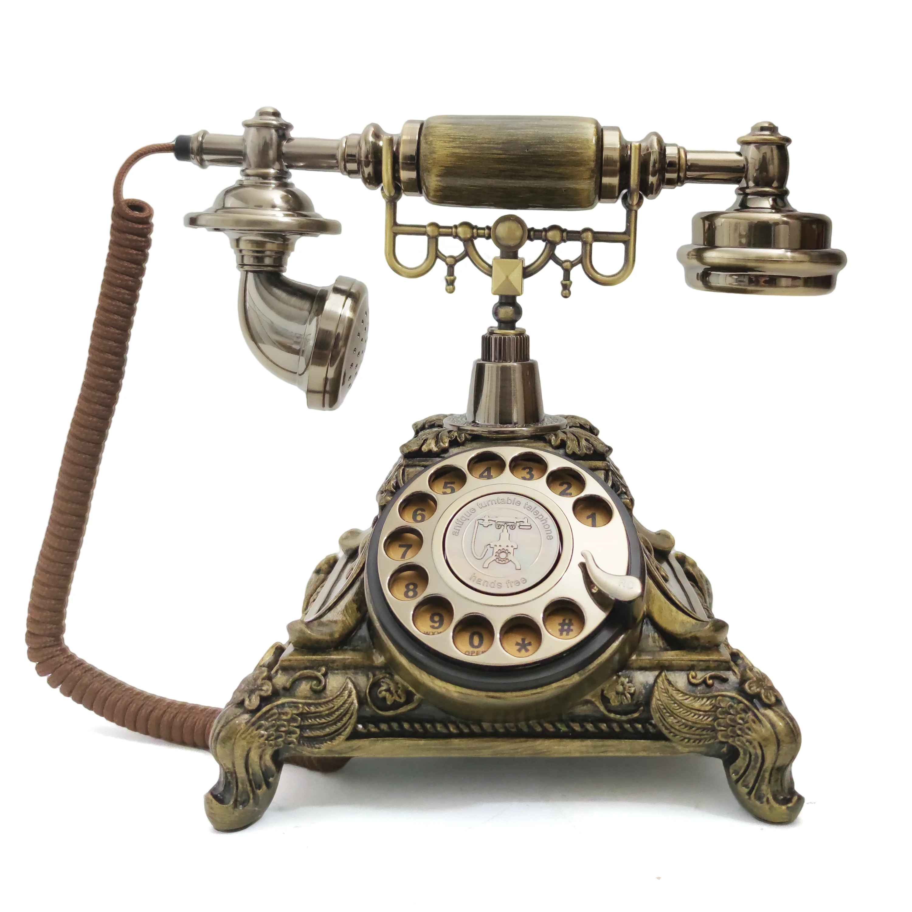 Audio-Gästebuch-Telefon im Retro-Rotary-Stil, Audio-Nachrichten-Gästebuch-Telefon, Sprachaufnahmegerät, Vintage-Telefon für Hochzeitsfeier – Detail 4
