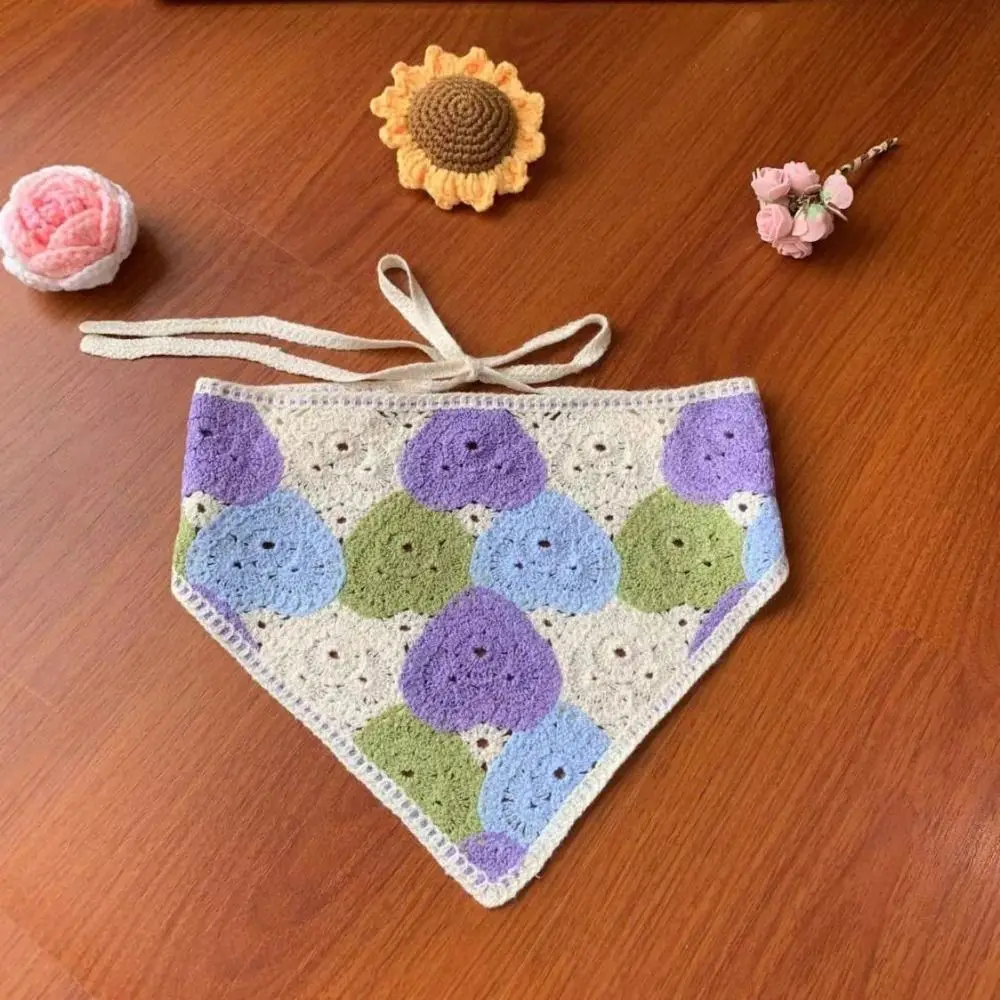 

Gift French Pastoral Style Crochet Headscarf Handmade Hollow Knitted Hairband Headband Towel