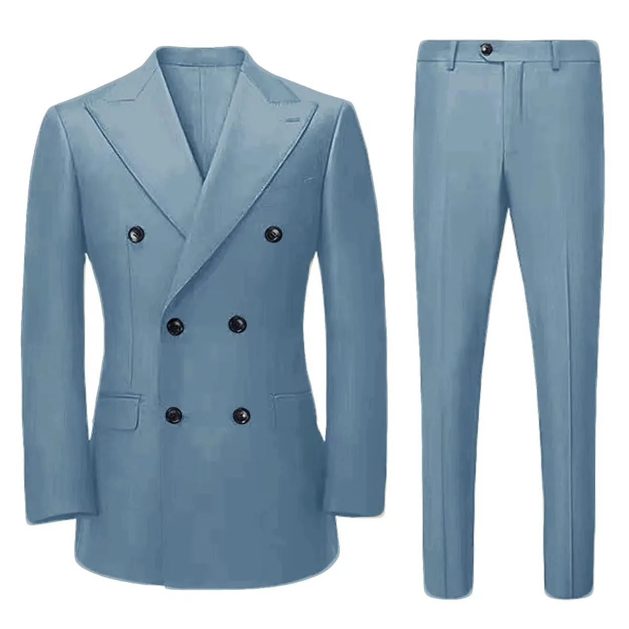 

2025 New Men's Suit Solid Color 2 Piece Customized Fashion Gentleman Casual Business Party Wedding Formal Office Suit