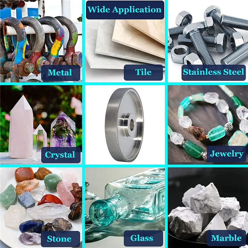 

CBN Grinding Wheel, 6Inch Dia x 1Inch Wide, with 1/2Inch Arbor, Diamond Grinding Wheel for Sharpening HSS, 320 Grit HOT