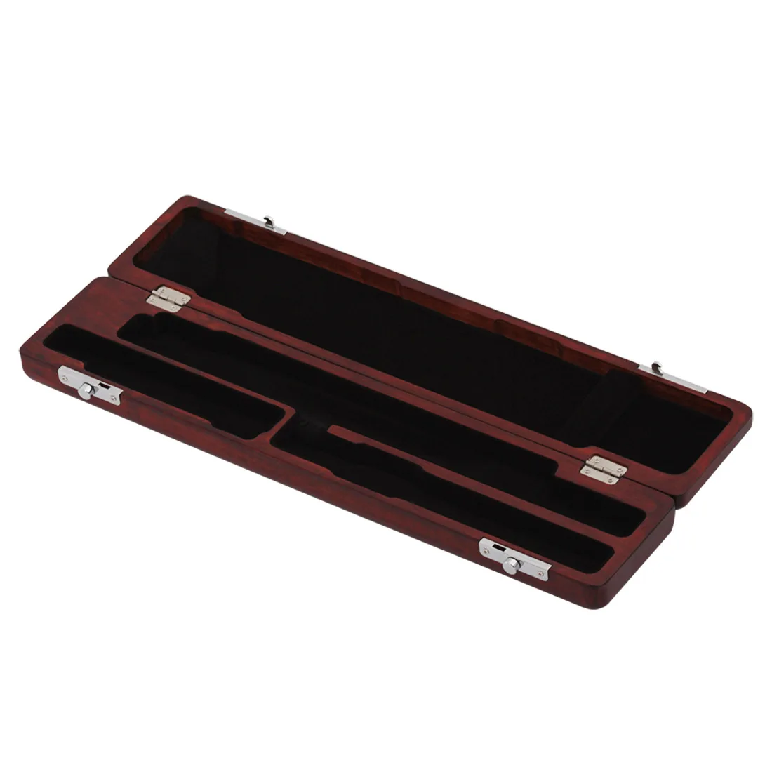 Rosewood Flute Case, Durable Leather Box, Shockproof Hardwood Storage, Detachable Flute Case, Protective Instrument Box