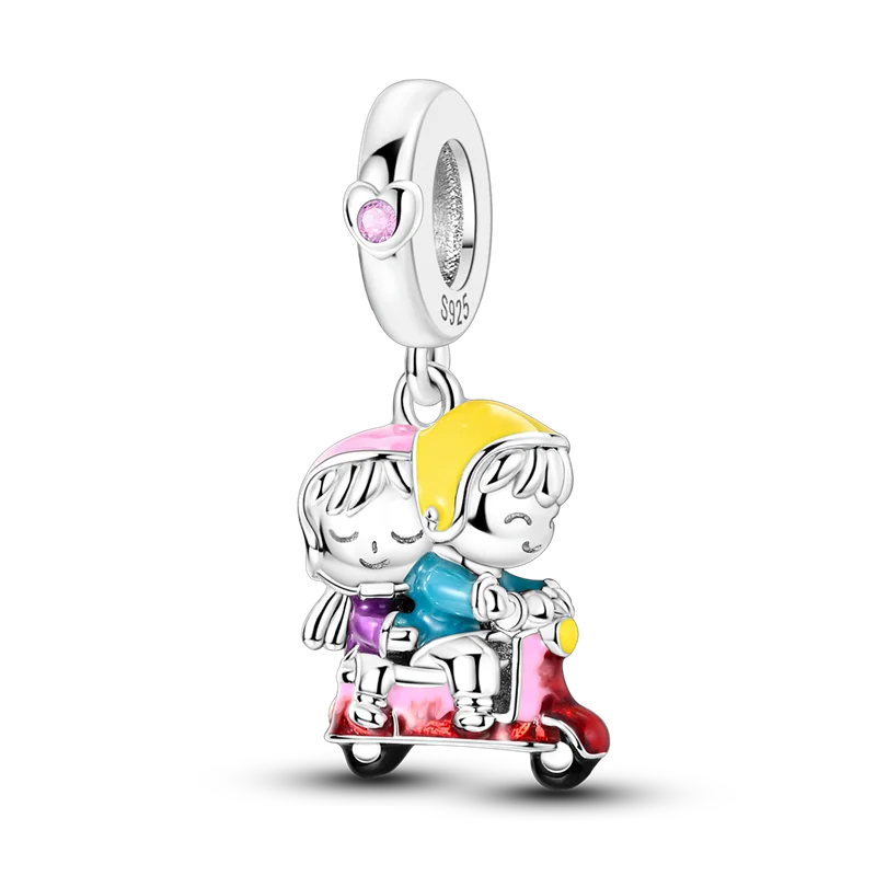 Women's 925 Sterling Silver Motorcycle Charms Bead
