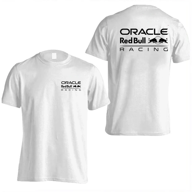 ريد بول شعار سباق فريق الرجال تي شيرت الصيف قصيرة الأكمام النساء تي شيرت موضة جديدة 100% القطن الرياضة زوجين الملابس بلايز