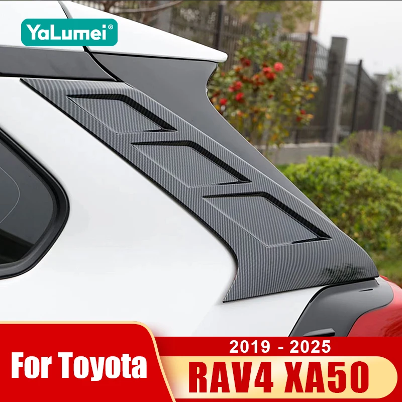 For Toyota RAV4 2019 2020 2021 2022 2023 2024 2025 XA50 Hybrid Car Rear Window C Pillar Decoration Cover Exterior Accessories