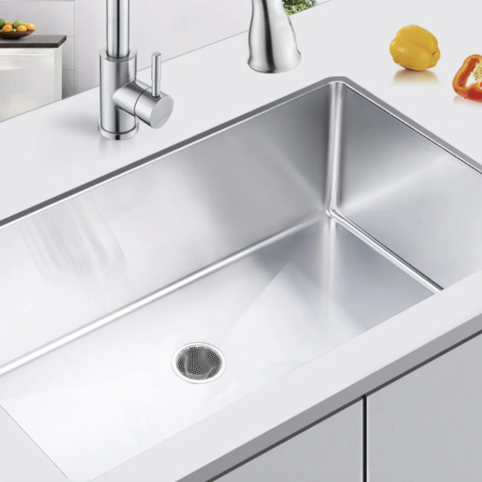 حوض مطبخ ستنلس ستيل سدادة مانعة للتسرب سلة مصفاة فعالة الحطام تصفية ضيق صالح حوض الاستحمام استنزاف الشعر الماسك #2