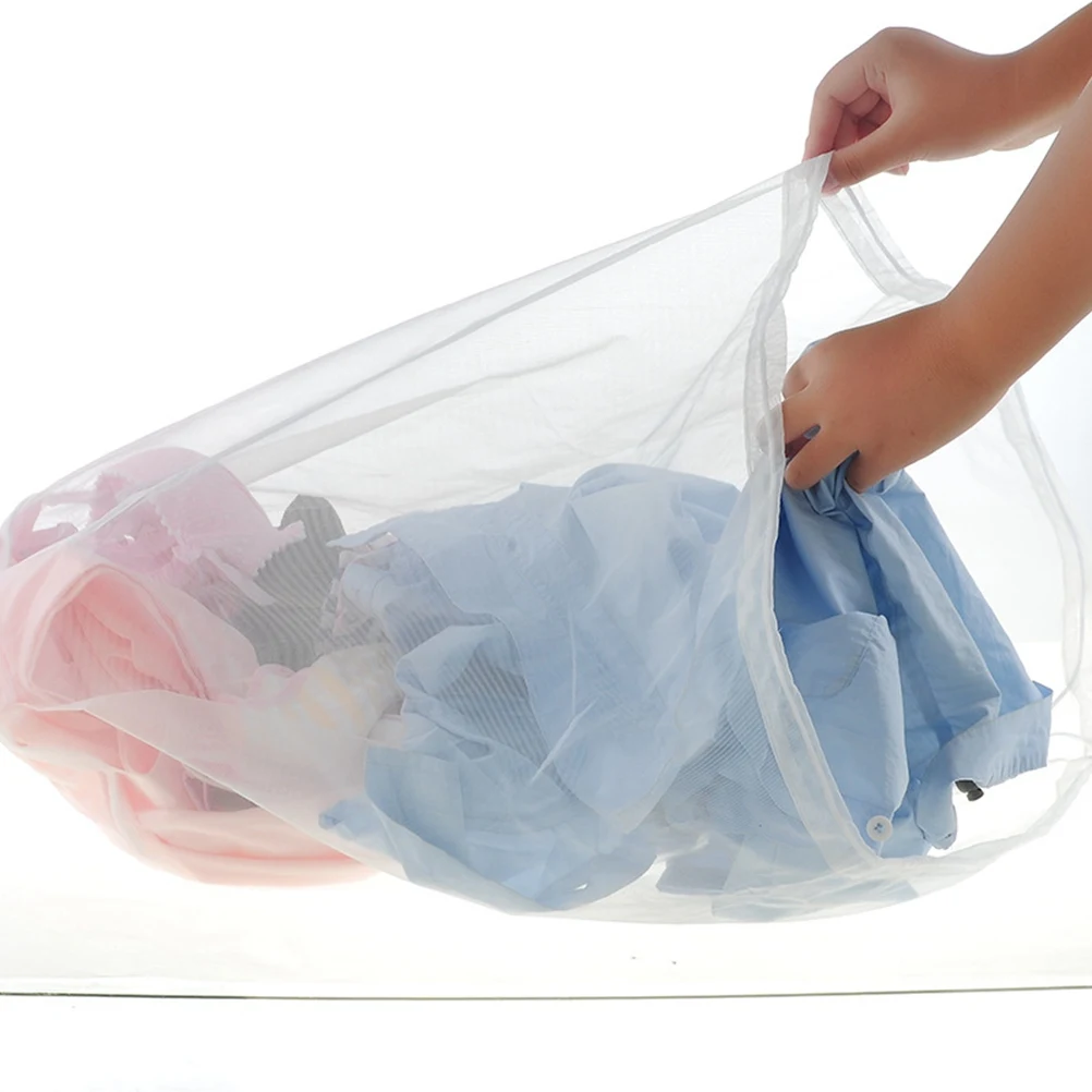 

Clothes Mesh Bag Drawstring Bag Lightweight Polyester Moisture Uv Resistant Organized Secure Visible Outdoor