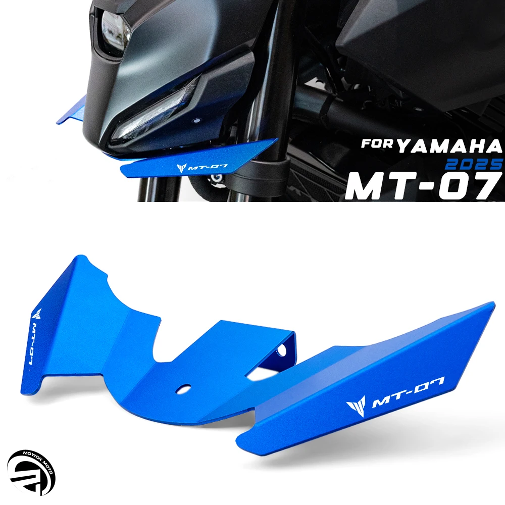 

For Yamaha MT-07 MT07 2025 2026 MT 07 YAMT Motorcycle Accessories Aluminum Frontal Spoilers Aerodynamic Winglet Naked Front Wing