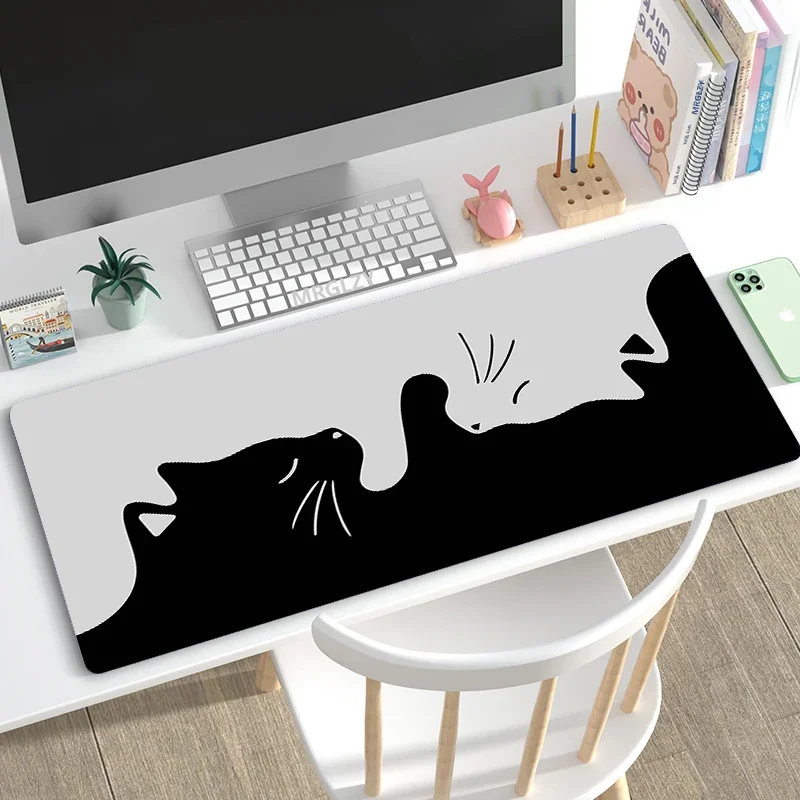 Alfombrilla de ratón de gato, alfombrilla de ratón para Gamer, alfombrilla bonita para ratón, alfombrillas de escritorio de gatito, alfombrilla para portátiles de Anime, accesorios para juegos Kawaii, alfombrilla para ratón XXL