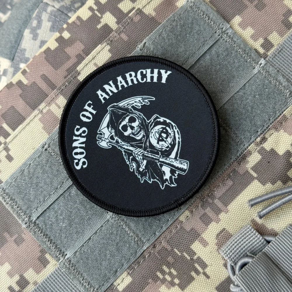 Тактические нашивки Sons of Anarchy Morale для одежды, значок на липучке с принтом, военная армейская повязка на руку, наклейка на рюкзак, аппликации