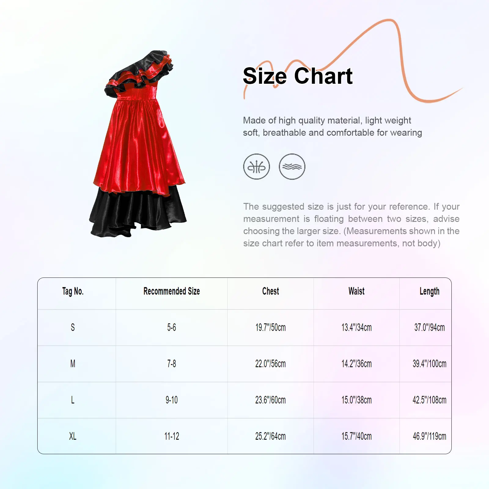 Ethnic Brazilian Dancer Girls Spanish Flamenco Dance Costume Child Halloween One-shoulder Ruffled Rumba Samba Performance Dress view 6
