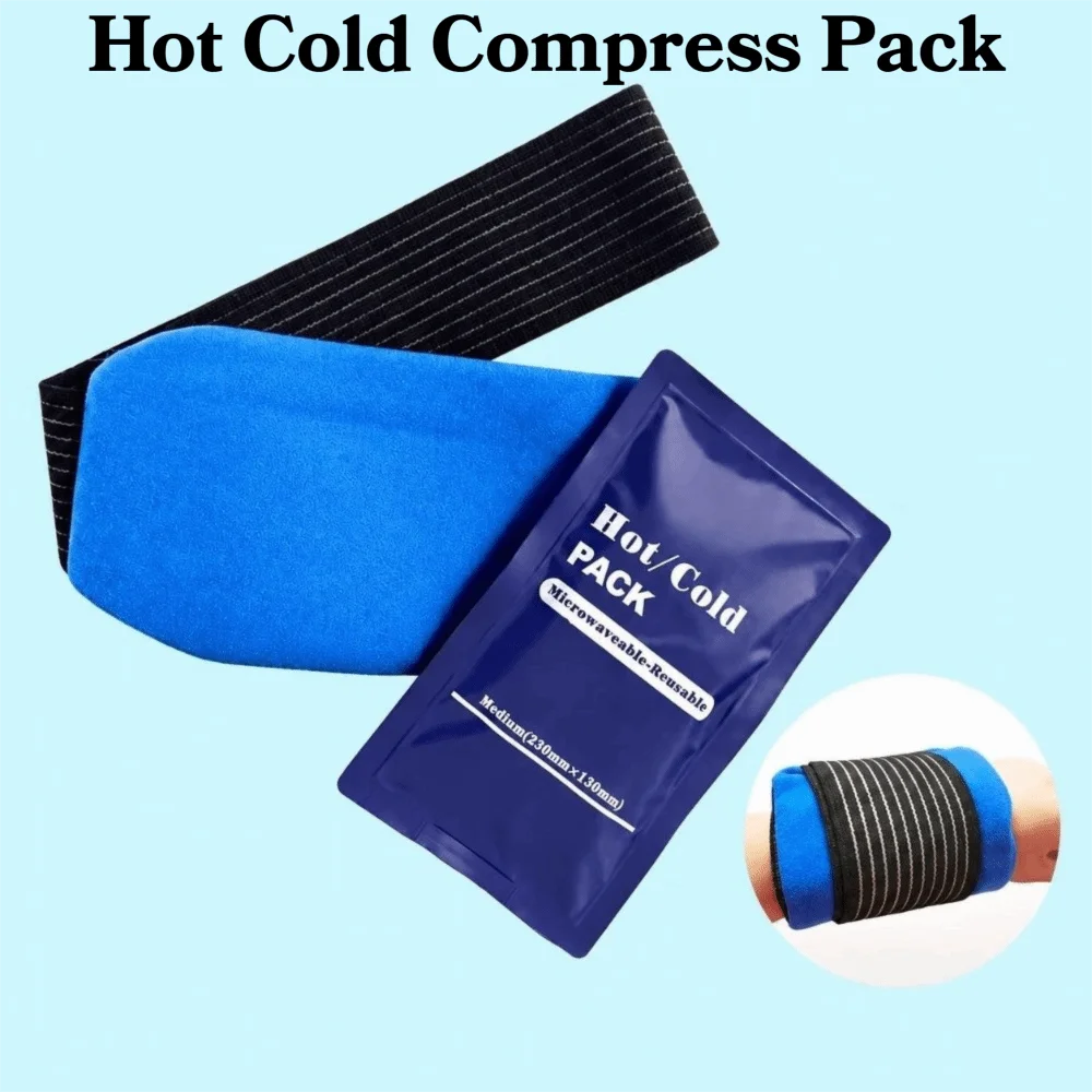 Reusable Ice Gel Pack Adjustable Strap Elastic Wrap Gel Ice Wrap Hot And Cold Therapy Portable Cold Compress Pack