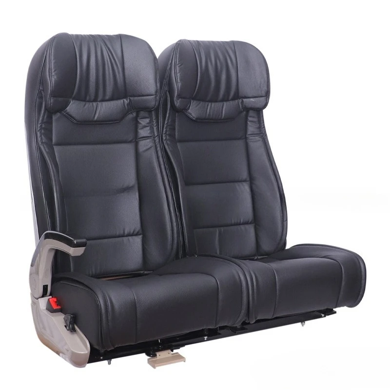 Double seat in the back of the bus, commercial car, RV, rear seat with mesh pocket armrest, soft and comfortable