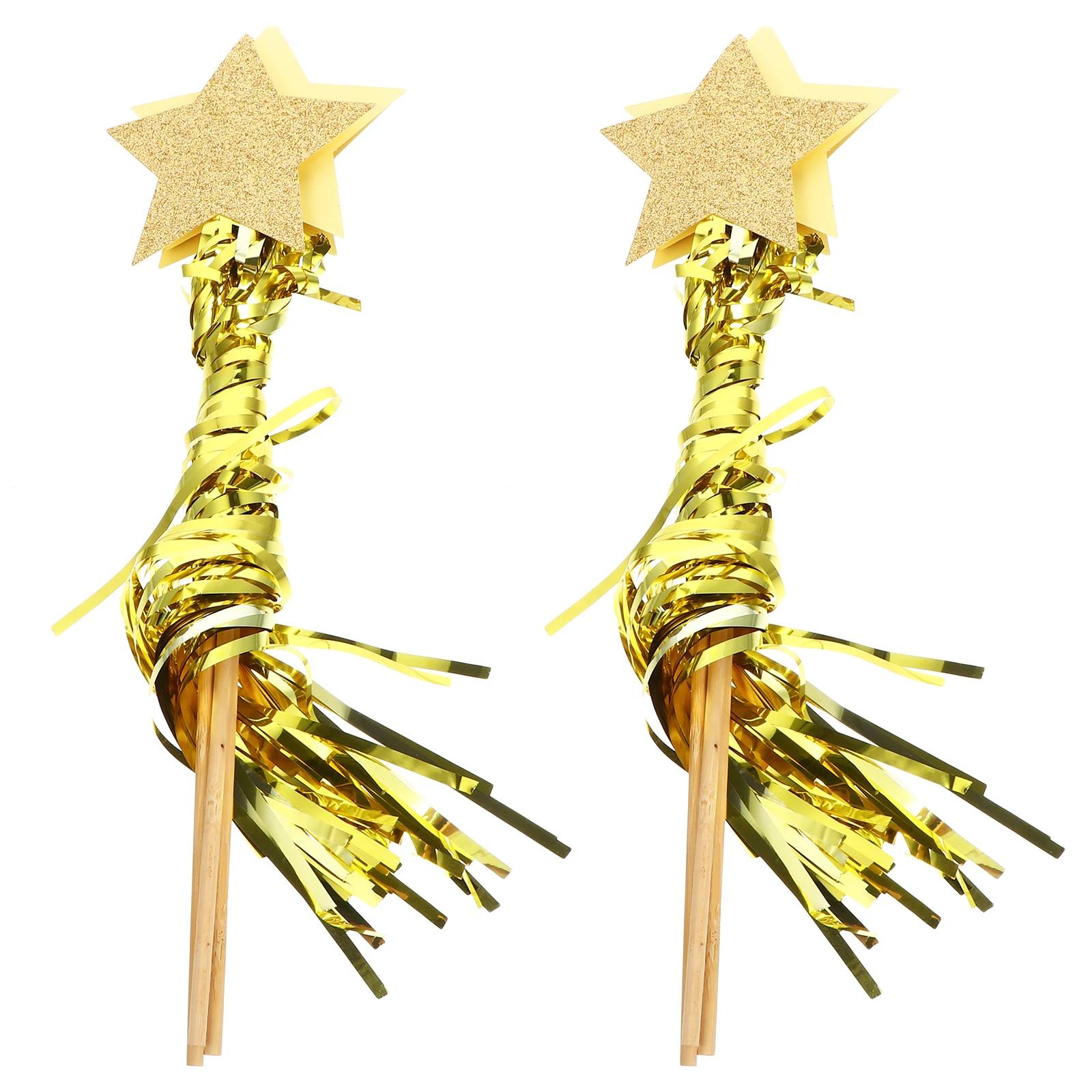 

6 Pcs Fairy Stick Props Wands Angel Party European Style Halloween Star Wood Girls
