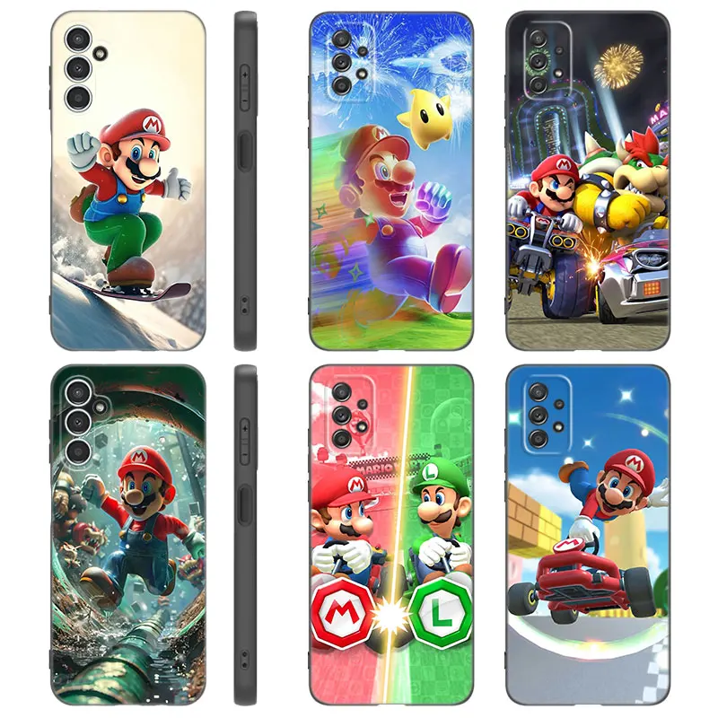 Mario Bros Game Phone Case For Samsung A13 A22 A24 A32 A71 4G A33 A34 A35 A52 A53 A54 A55 A73 5G A12 A14 A23 A31 A50 A51 A72