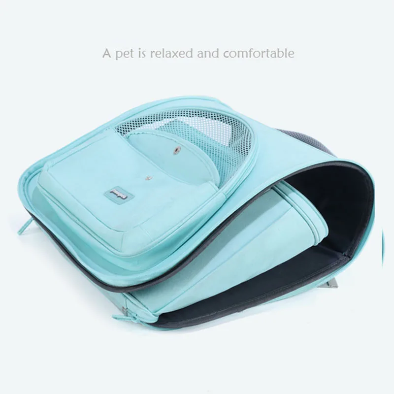 Oulylan Pet Cat Backpack Portable Outdoor Carrier Foldable Ventilated Design Cat Dog Backpack Carrier Bag Pet Supplies