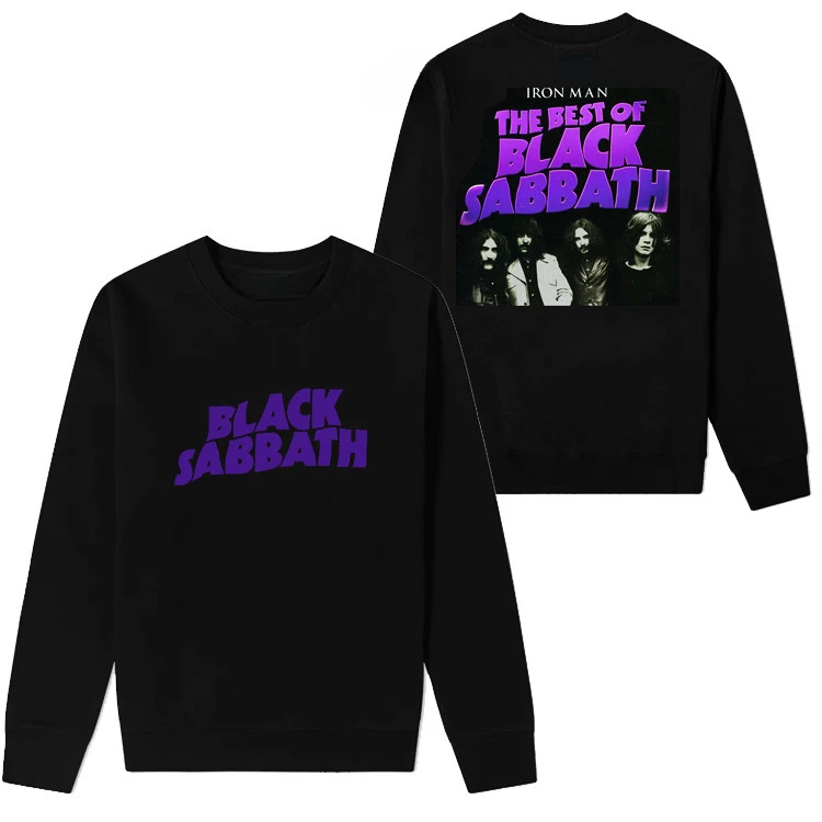 2026 BLACK SABBATH - An Evening Primrose Band's Rock-punk Style Loose Dark-wash Mens' Long-sleeved Hoodie