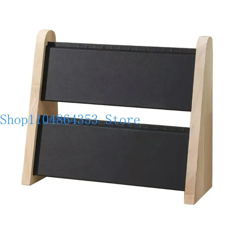 

652F двухъярусная деревянная подставка для ожерелья, портативная подставка-органайзер для удобного хранения и презентации