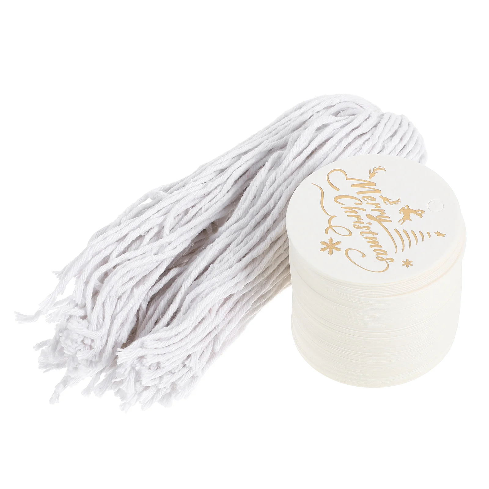 

100Pcs Holiday Gift Tags Blank Back Writing Surface Christmas Decoration Labels for Present Bag Jar Hanging Ornament Craft Use