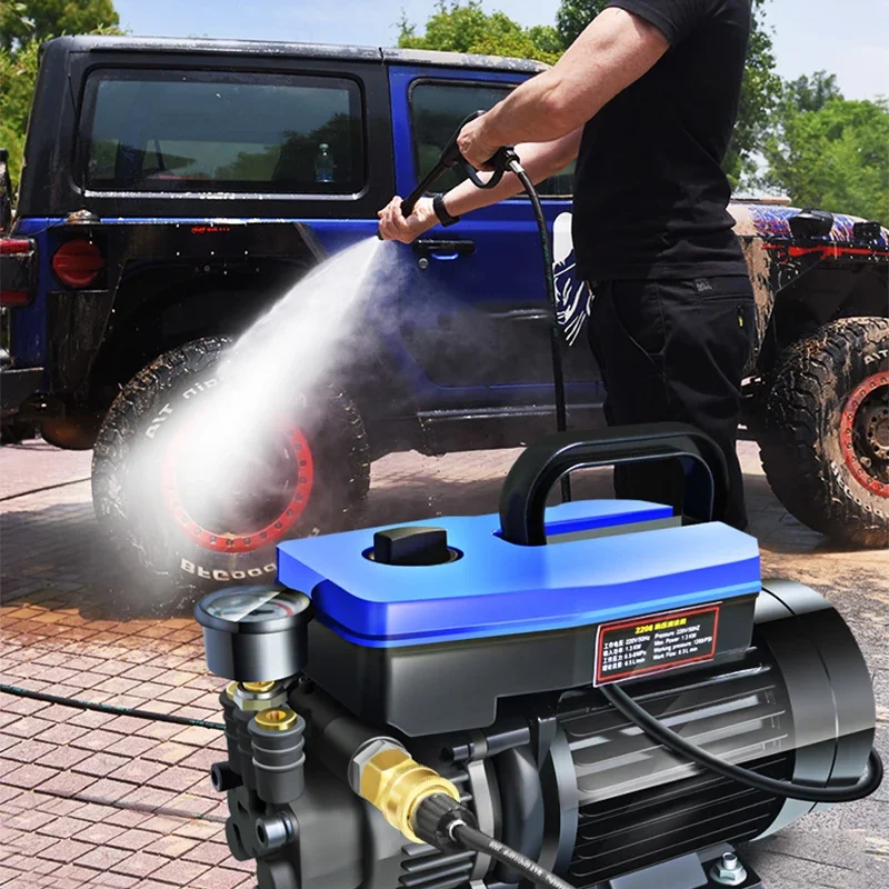 High-pressure 100BAR Car Washing Machine 2200W Car Washing Gun Household 220V Water Pump Grab High-power Floor Washing