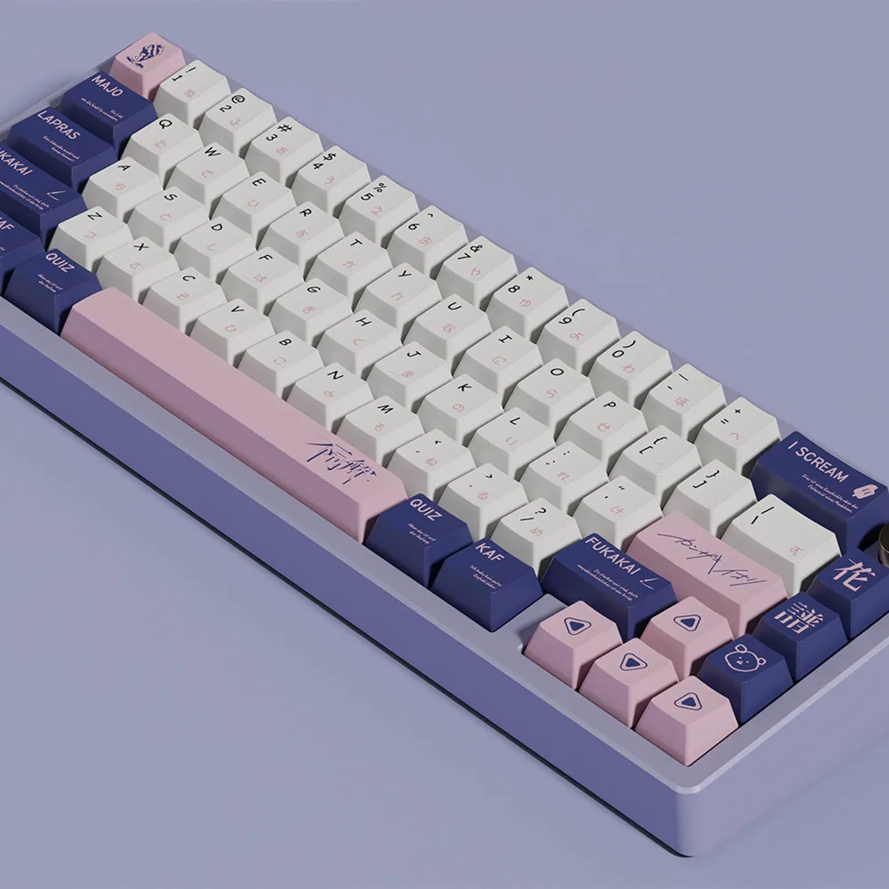 Imagem -05 - Custom Kaf Keys Pbt Keycaps Perfil Cereja Side Dye Sublimação Ansi Layout Iso Digite para Outemu mx Switch Teclado Mecânico