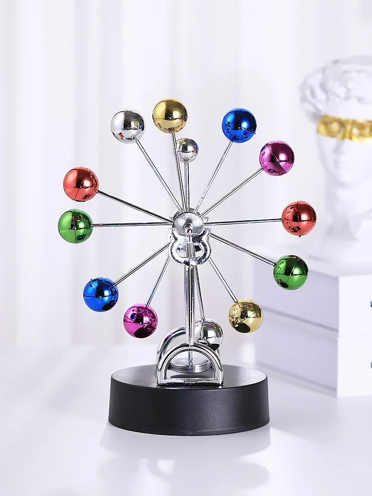 Ferris wheel perpetual motion instrument, creative technology ornaments, Newton pendulum, office desktop, living room