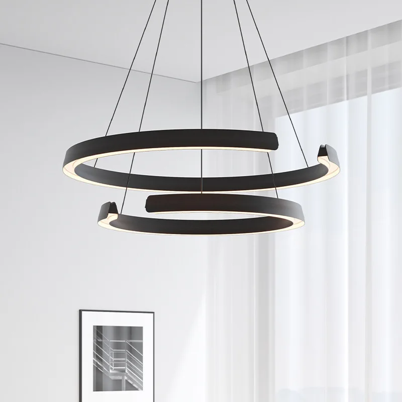 Postmodern Minimalist C-shaped Restaurant Bar Pendant Light Designer Bedroom Living Room Combination Circular Pendant Light
