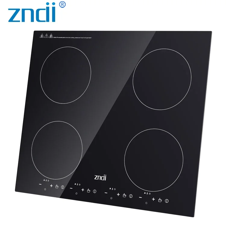 China 220V commercial household 8000W4 burner embedded induction cooker