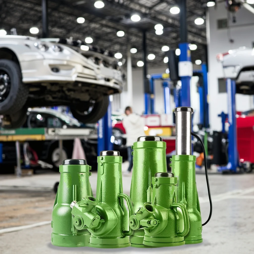 25T Short Type Hydraulic Jack Powerful Steel Material Lifting Tool Car Screw Jack Vehicle Maintenance Equipment Green 1 Year