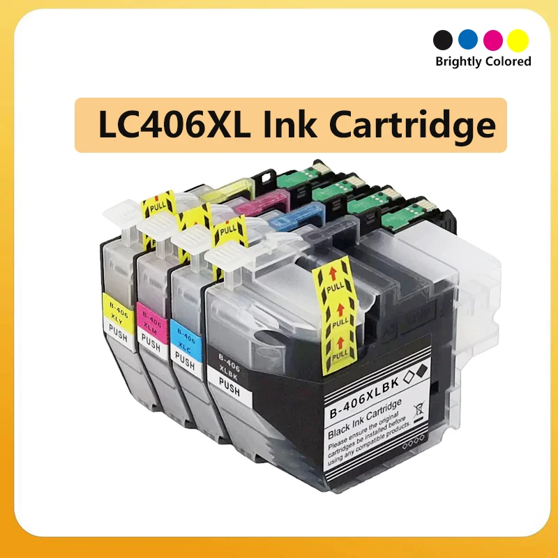 LC406XL 406XL Ink Cartridge Compatible For Brother MFC-J4335DW J4535DW J5855DW J6555DW J6955DW Printer High Capacity