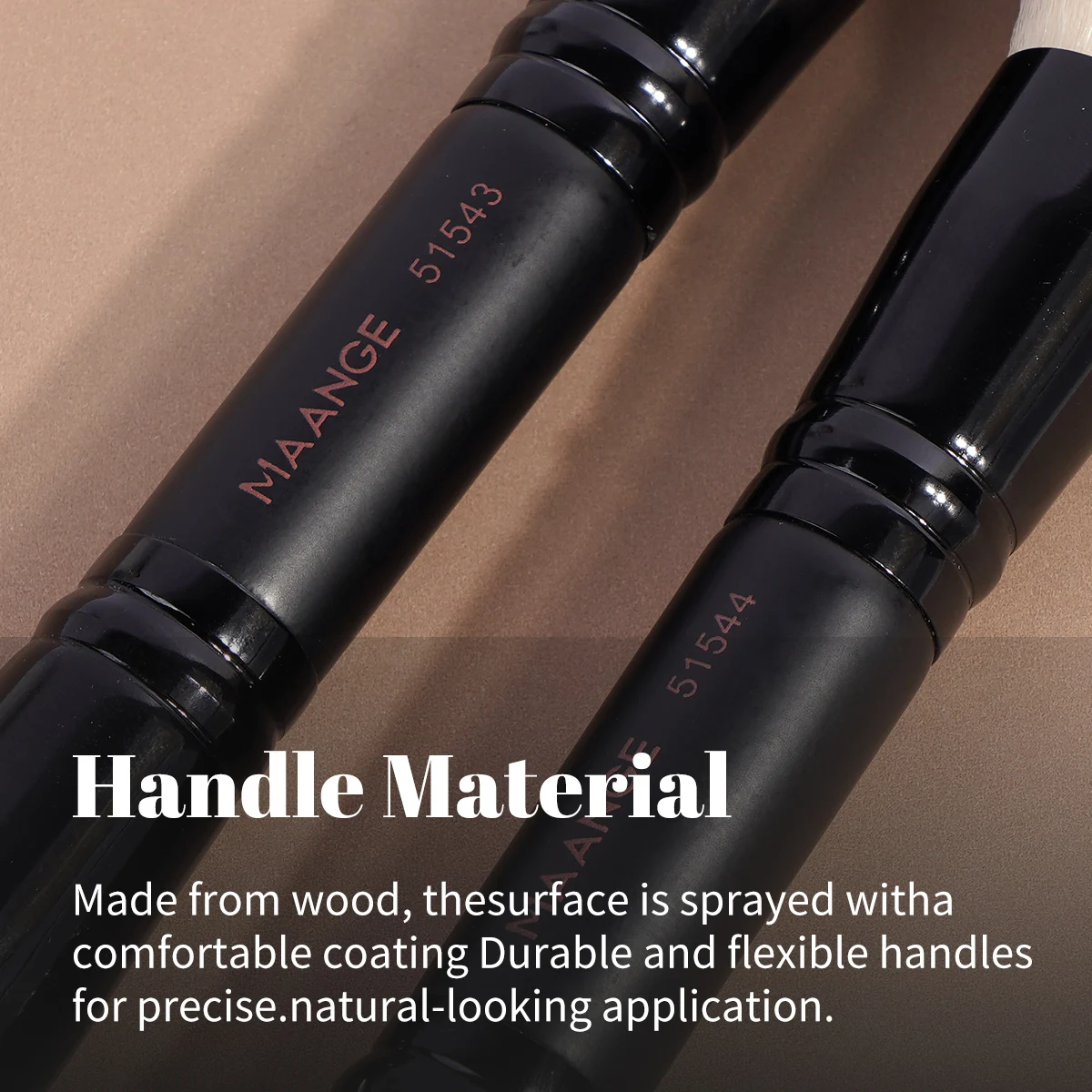 MAANGE 7 قطع من فرش مكياج الأساس ذات نهاية مزدوجة، شعر صناعي ممتاز لبودرة ظلال العيون وخافي عيوب البشرة ومزج الكريمة السائلة