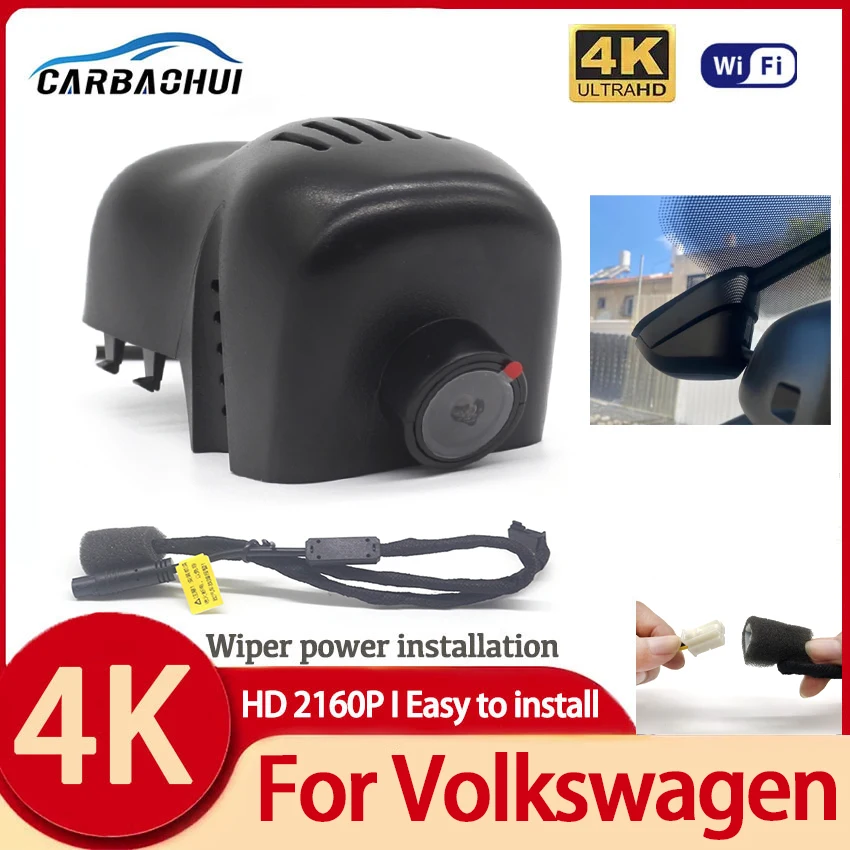 

4K Wifi 3840*2160 Car DVR Dash Cam Camera Video Recorder For Volkswagen VW Touareg 2012 2013 2014 2015 2016 2017 2018 Dashcam