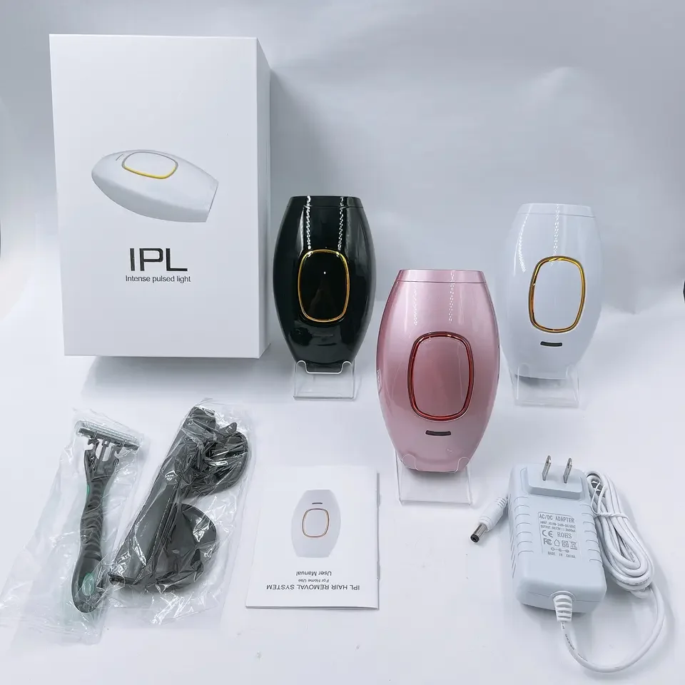 Épilateur laser indolore pour femmes, corps bikini, flash IPL 500,000, pulsations en continu, épilation à usage domestique