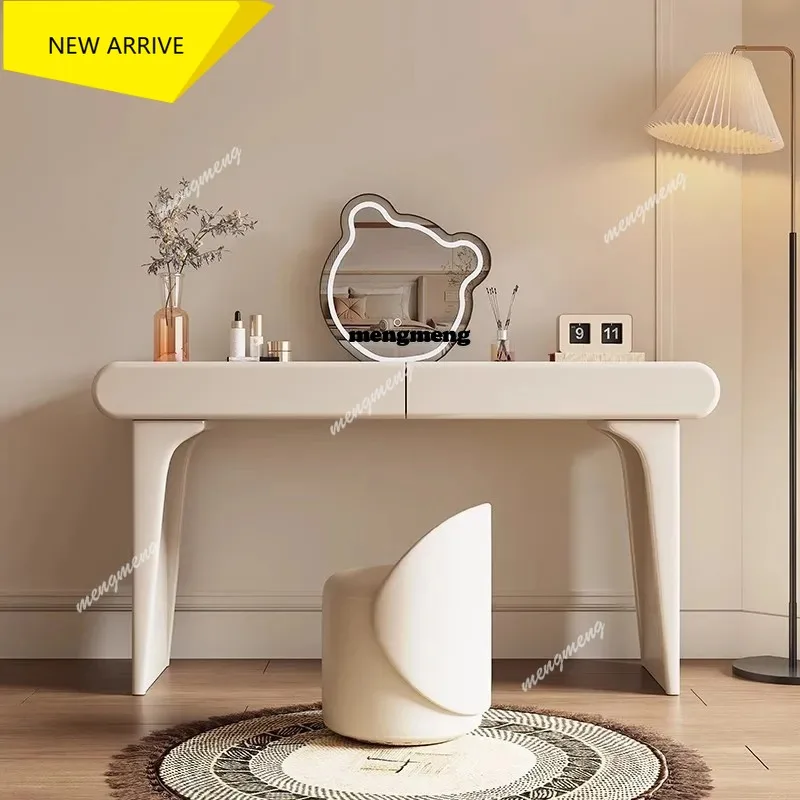 

Современный туалетный столик M138 для спальни, белый, с ящиками для хранения, зеркалом, стулом, для украшений, деревянный, модная мебель