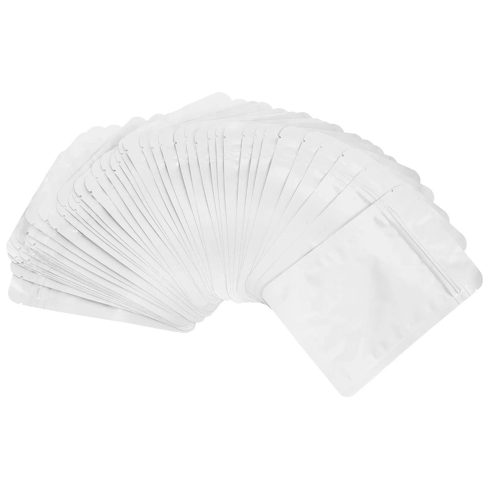 50Pcs Heavy Duty Resealable Aluminum Foil Bags for Food Storage Tea Coffee Sugar Grains Jewelry Stand-Up Sealed Pouches view 5