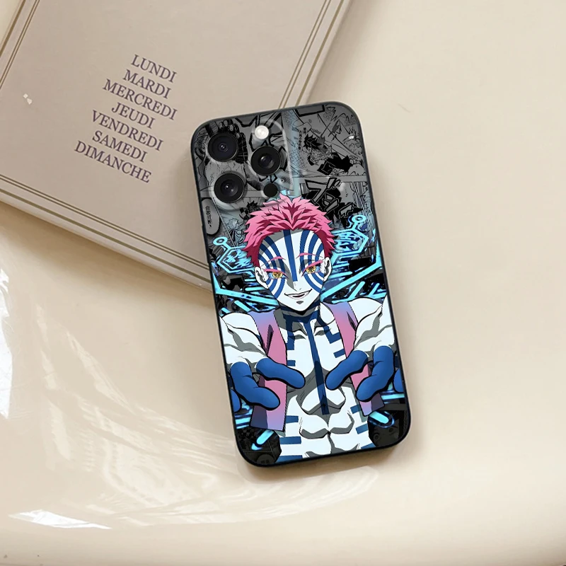 Hot D-Demon Cute S-Slayer For iPhone 15 14 13 12 11 XS XR X 8 7 SE Pro Max Plus Mini Black Cover Phone Case